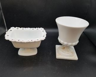 Vintage Milk glass Decor
