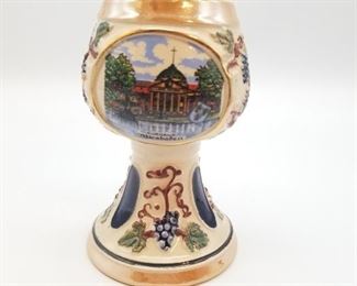 Vintage Staffel/Stein Stoneware Pottery Wine Goblet