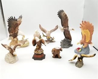 Porcelain Eagle Figurines
