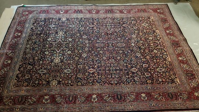 Excellent Rare Antique Persian Tabriz Hand Knotted Rug - 11x17' - appraised for $25,000 in 1993 with paperwork. Professionally cleaned and delivered directly to me for auction .