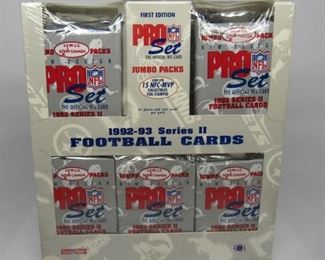 Located in: Chattanooga, TN
Condition "New in Box"
Yr 1992-1993
MFG Pro Set
Model NFL Series II
Football Cards
31 Cards Per Pack
20 Packs Total
