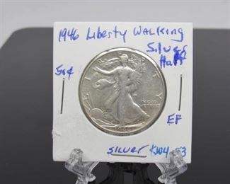 Yr: 1946
Denomination Liberty Walking Silver
Series: Half Dollar
Located in: Chattanooga, TN
*Coin Grading and Markings on Protective Covers are Not Verified or Certified*
KW4-53