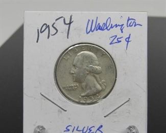 Yr: 1954
Denomination Washington Silver
Series: Quarter
Located in: Chattanooga, TN
KW4-180