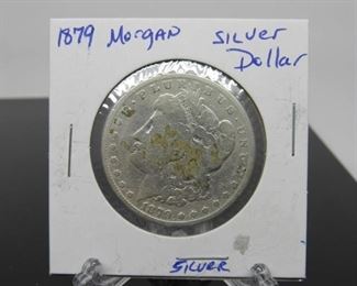Yr: 1879
Denomination Morgan Silver Dollar
Located in: Chattanooga, TN
KW4-32