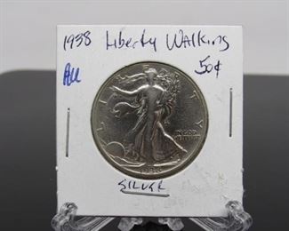 Yr: 1938
Denomination Liberty Walking Silver
Series: Half Dollar
Located in: Chattanooga, TN
*Coin Grading and Markings on Protective Covers are Not Verified or Certified*
KW4-67