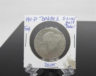 Yr: 1911-D
Denomination Barber Silver Half Dollar
Located in: Chattanooga, TN
D Mint
KW4-78