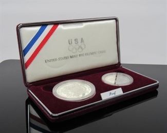 Yr: 1992 -S
Denomination Olympic Silver Proof Set
Located in: Chattanooga, TN
S Mint
COA
Dollar & Half Dollar
KW4-112