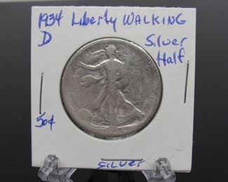 3 Image(s)
Yr: 1934 - D
Denomination Liberty Walking Silver
Series: Half Dollar
Located in: Chattanooga, TN
D Mint
KW4-72