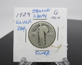 Yr: 1929
Denomination Standing Liberty Silver
Series: Quarter
Located in: Chattanooga, TN
*Coin Grading and Markings on Protective Covers are Not Verified or Certified*
KW4-170