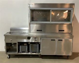 Located in: Chattanooga, TN
MFG Wells
Power (V-A-W-P) 208-240V - 50/60Hz - 1P
Rolling Chef's Hot/Cold Work Table
Size (WDH) 94-1/2"W x 30"D x 78"H
*Cooling Unit Tested-Works*
**Sold as is Where is**

SKU: A-3
Unable To Fully Test Other Functions