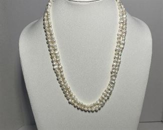 pearl necklace - 46 inches in length - price 100 dollars 
