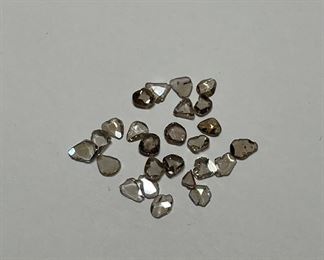 4 carats of Indian sliced diamonds - price 800 dollars 