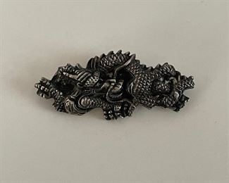 Silver Chinese dragon brooch - price 50 dollars 