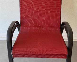 Red Slingback Chairs Set/4