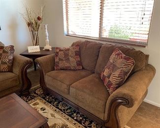 Ashley Sofa and Matching Loveseat