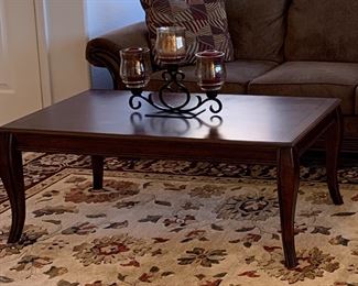 End Tables (pr) and Matching Coffee Table, Area Rug