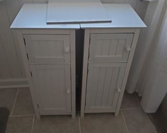 Three cabinets 27" H x 12" X 12" each