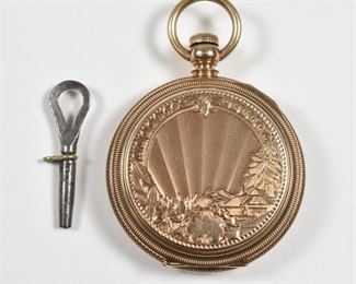 Elgin 14K HC Key wind