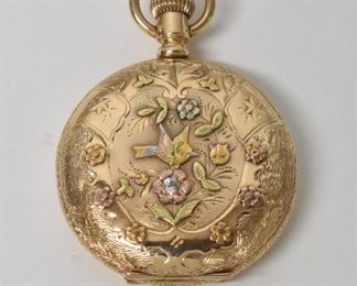 Waltham Multicolor HC 14K Birds and Flowers Diamonds