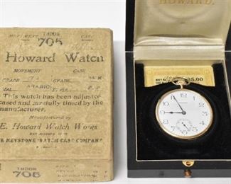 E Howard 14K OF Original Box