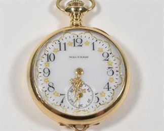 Waltham OF 14K Decorated Dial