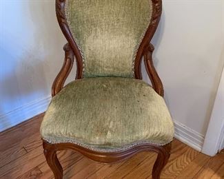 	#6	Parlor/side chair. As is fabric	 $75.00 		