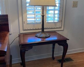 	#13	Queen Anne cherry side table. Made in USA 28"x18"x24"	 $30.00 		