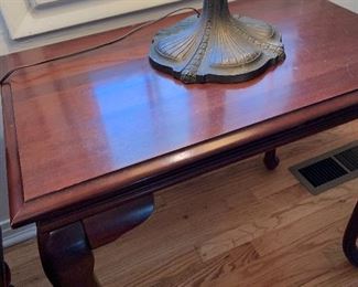 	#13	Queen Anne cherry side table. Made in USA 28"x18"x24"	 $30.00 		