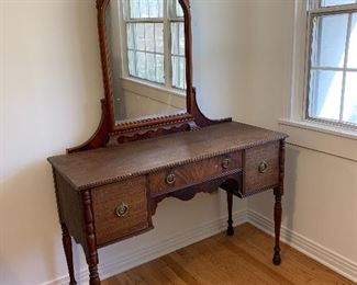 	#19	Antique vanity with 3 drawers 44"x18"x70"	 $150.00 		