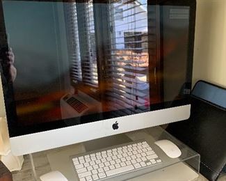 	#42	iMac Apple 27" Computer 2011. Version 10.13.4. High Sierra. Processor-2.7 GHz Intel Core i5. Memory-$GB 1333 MHz. Graphics-AMD Radeon HD 6770M. 512MB. Serial # CO2J91AFOHJP. Storage-947.41 GB available of 999.35 GB.  Wiped clean. It comes with monitor stand, wireless keyboard and two mice.	 $250.00 		