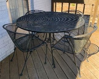 	#44	Wrought iron table and chairs	 $125.00 		
