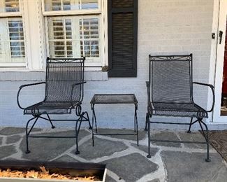 	#57	Wrought iron springy chair 2 @ $40 ea.	 	
	#58	Wrought iron table  	 $20.00 		