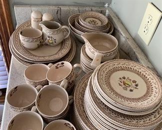 	#62	Staffordshire Old Granite made in England by Johnson Bros "Fruit Sampler" 65 piece set	 $100.00 		