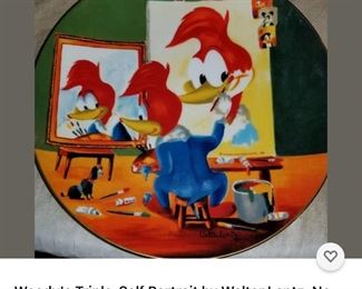 Woody woodpecker collectible plate