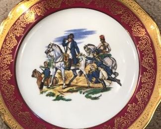 Collectible plate of Napoleon on his horse