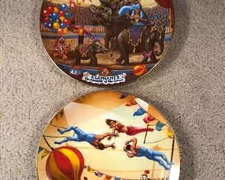 To collectible circus scenes on plates