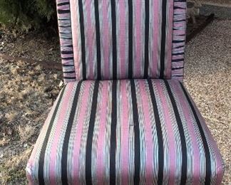 Fabric covered parsons chair