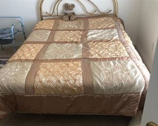 Full size mattress and box spring with headboard