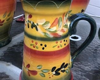 Hand painted pitchers