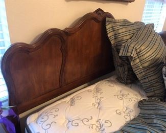 Thomasville queen size headboard along with Beautyrest pillow top mattress and box spring