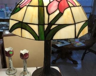 Stain glass Tiffany style lamp