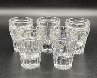 RARE Crystal Shot Glass Set Of 5