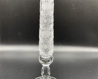Vintage Crystal Tall Candle Holder