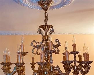 Polished Brass 18-light Chandelier 