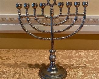 Rite-Lite Silverplated/Chrome Judaica Menorah