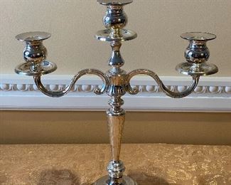 Vintage Sterling Silver 3-cup Candelabra 
