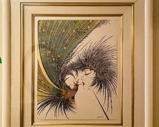HISASHI OTSUKA - The Royal Kiss "Woman and Peacock"