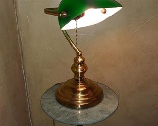 Desk lamp and plant stand