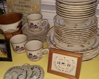 Dish set, depression glass, and more