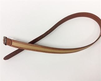 Lot	153	Gianni Versace Leather Belt	Gianni Versace Two Tone Leather Made in Italy reads 75/30 measures approx. 36" Five holes buckle closure Scratches inside around holes.
